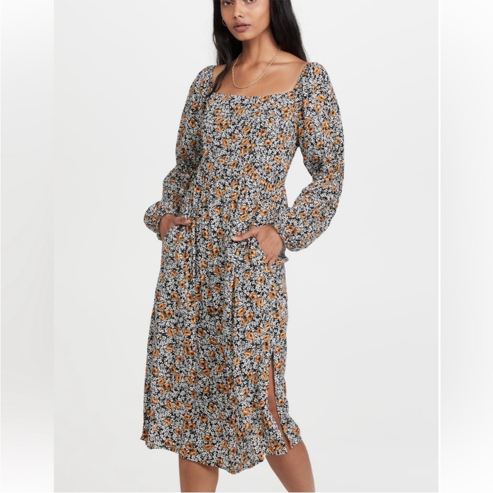 Lost + Wander Sonny Midi Floral Dress Size XS Pockets